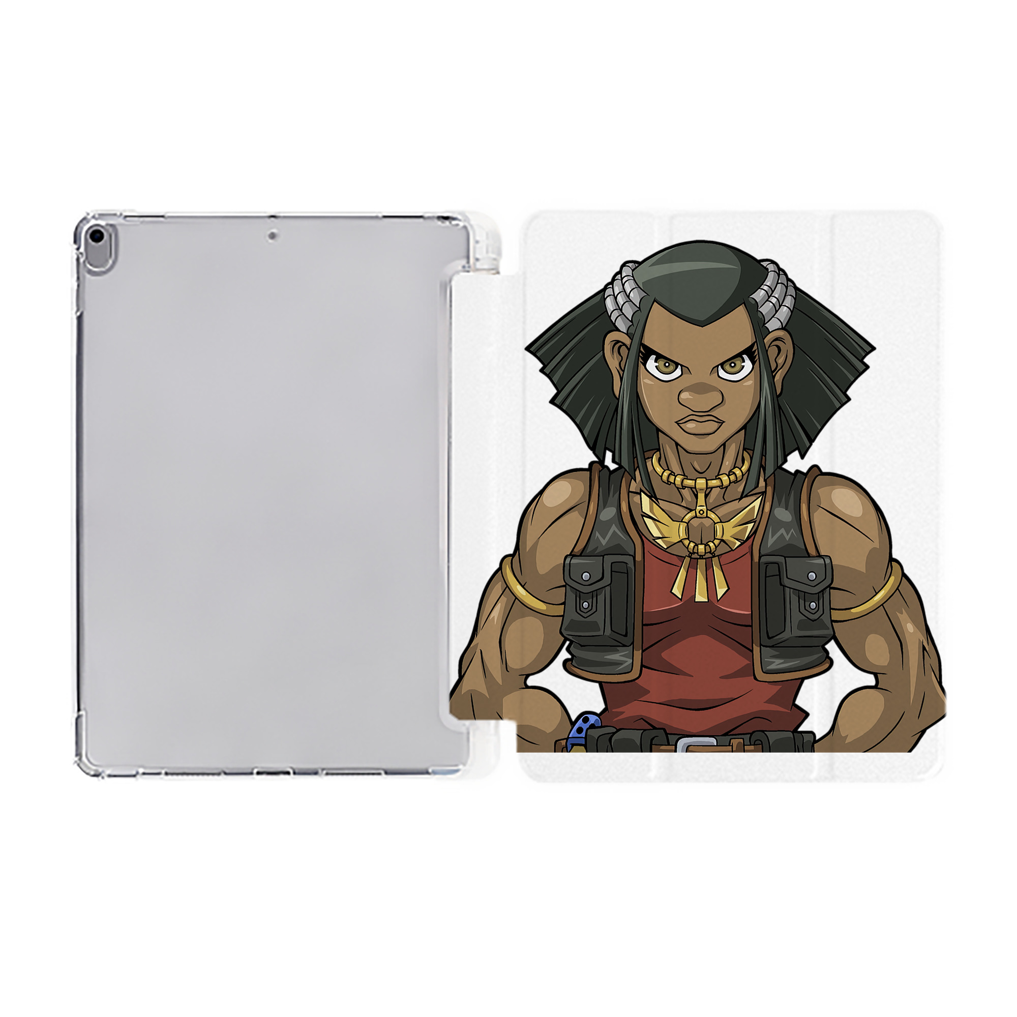 （画像用） 遊☆戯☆王 Yu-Gi-Oh! IPad ケース ペン収納付き 三つ折りスタンド PUレザー×シリコン 対応機種9.5/10.5/10.9インチ